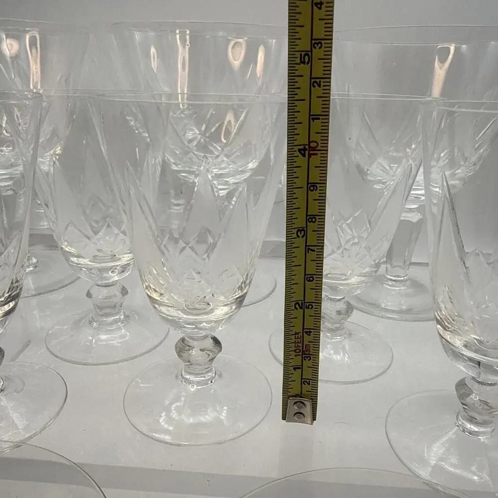 40 Pieces Art Deco Cocktail Glasses Vintage Etched Empire or Star Burst Pattern
